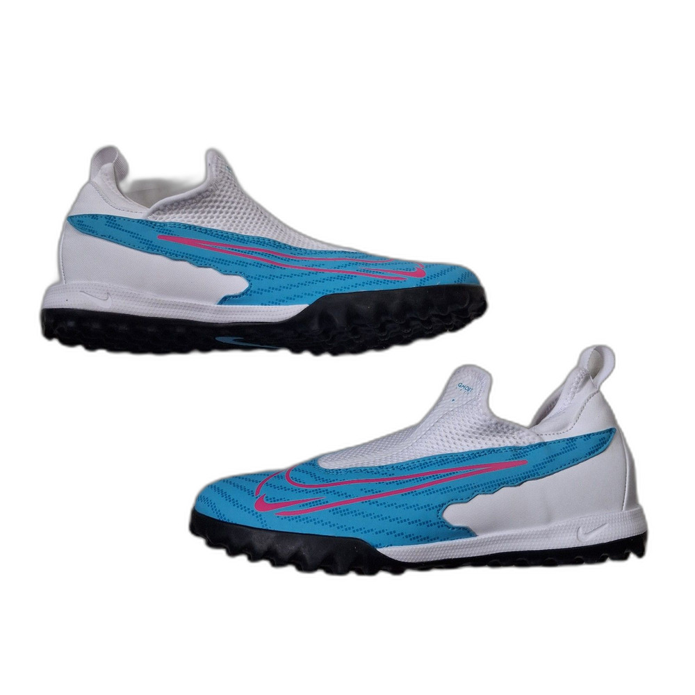 Nike Jr Phantom GX Academy DF TF Baltic Blue Pink Turf Soccer Cleats Size 5.5Y